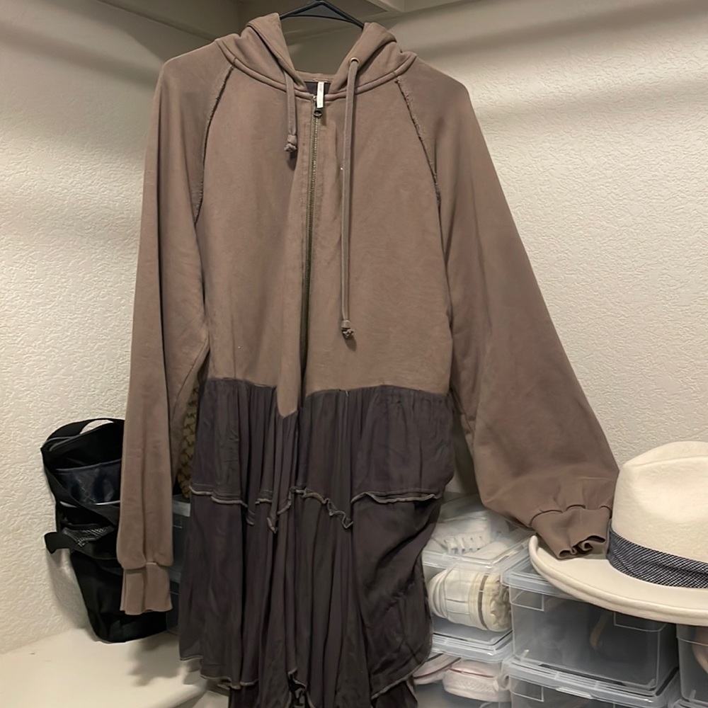 Free people zip up hoodie